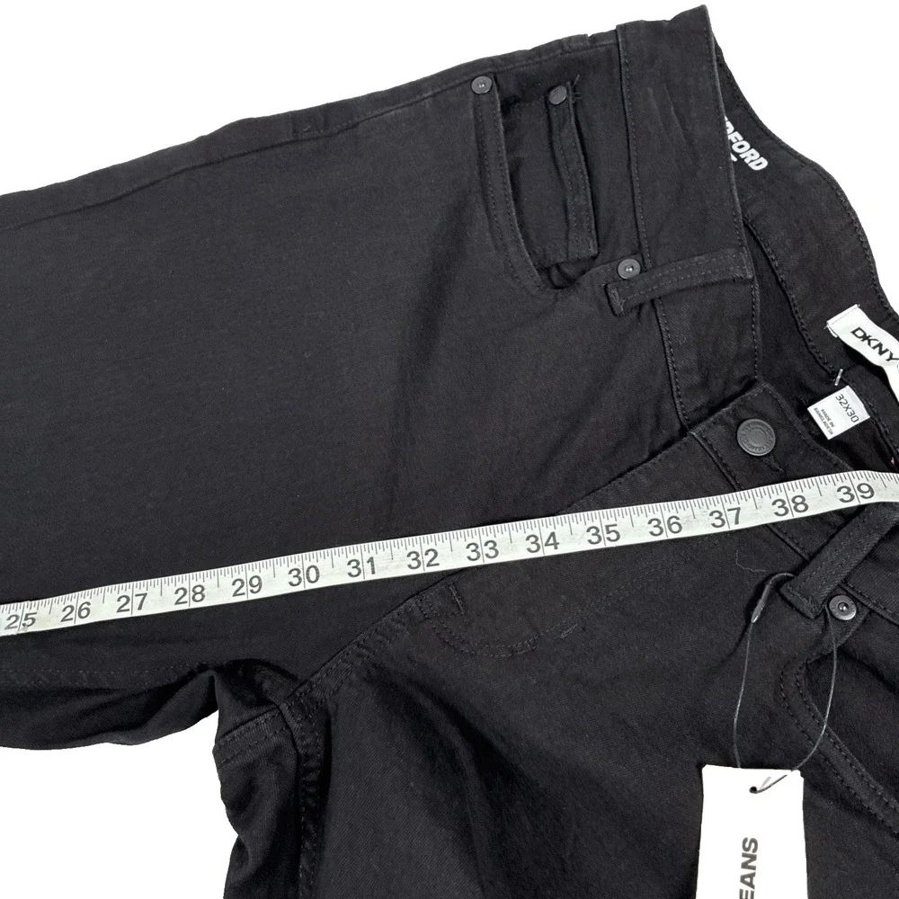 New Mens DKNY Jeans Bedford Slim Black Denim Size 32x30 NWT $79